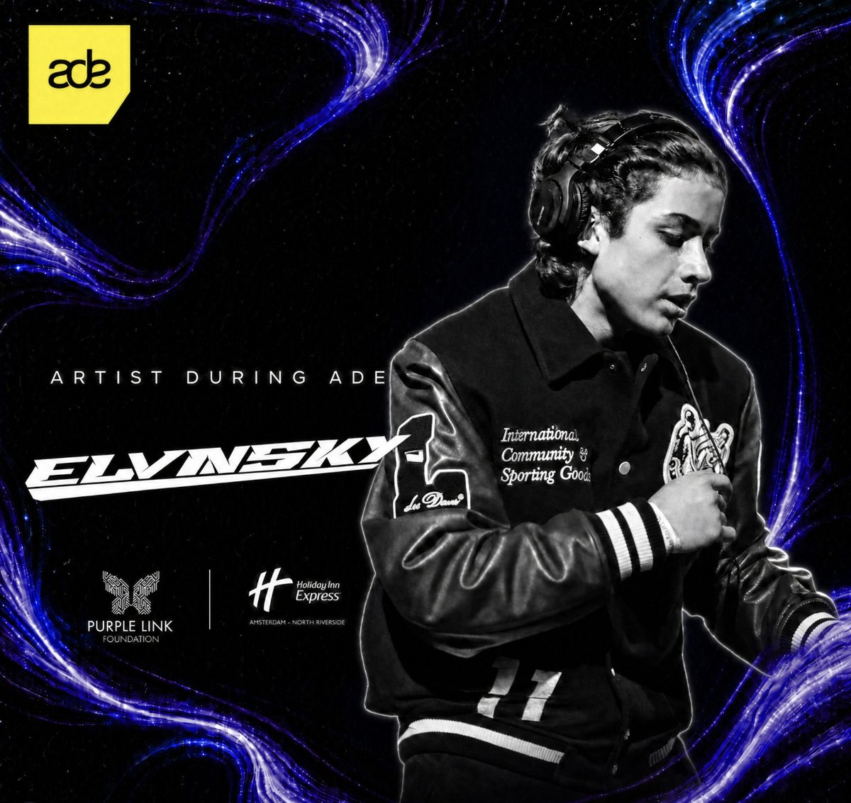 Elvinsky — Artist during ADE 2026, Purple Link Foundation × Holiday Inn Express Amsterdam North Riverside